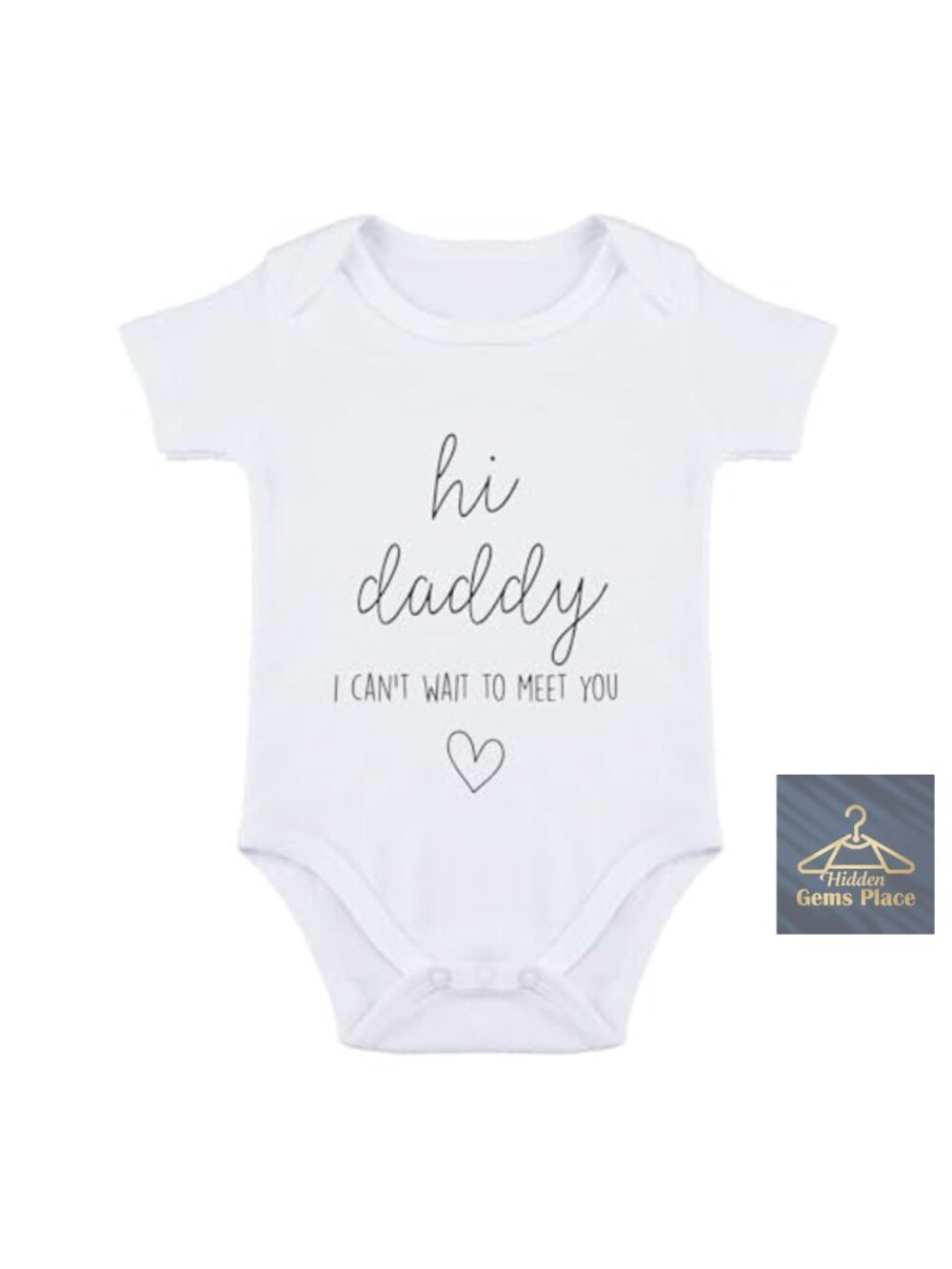 Baby Hi Daddy Bodysuit Newborn Romper Cotton Short Sleeve Pregnancy Announcement